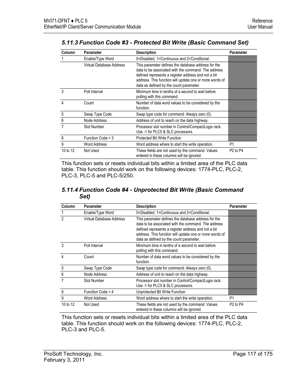 ProSoft Technology MVI71-DFNT User Manual | Page 117 / 175