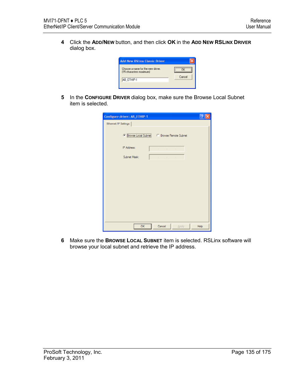 ProSoft Technology MVI71-DFNT User Manual | Page 135 / 175