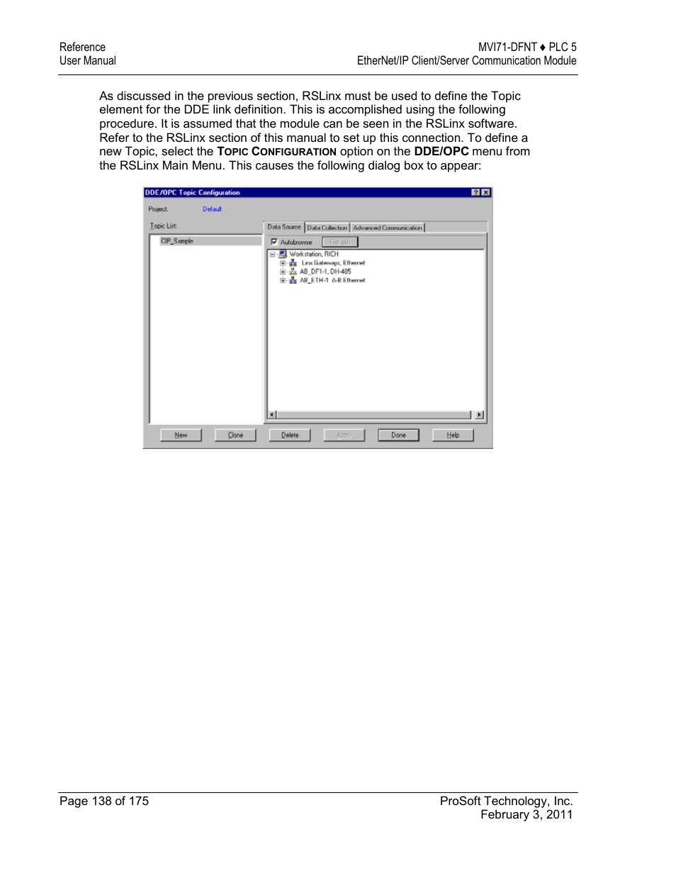 ProSoft Technology MVI71-DFNT User Manual | Page 138 / 175