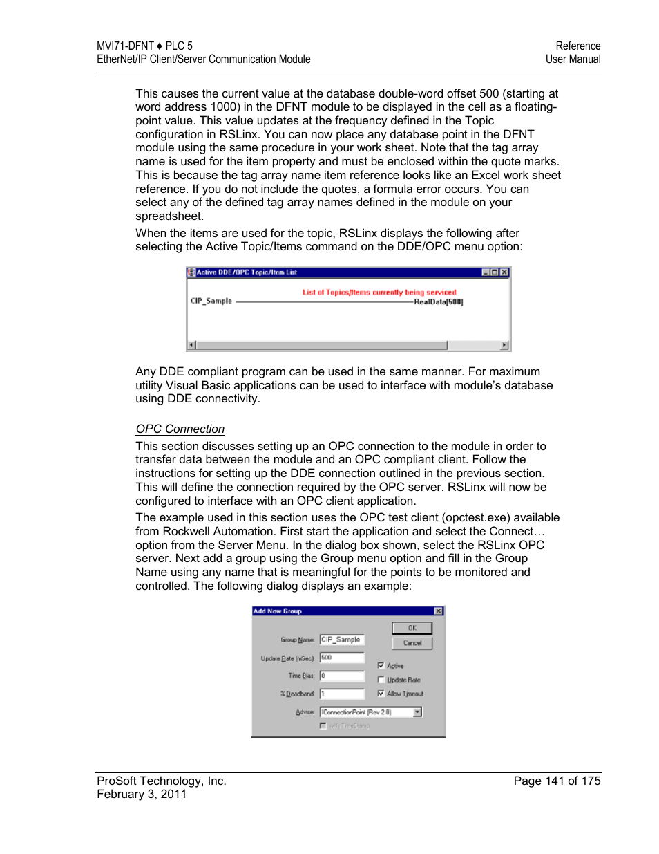 ProSoft Technology MVI71-DFNT User Manual | Page 141 / 175