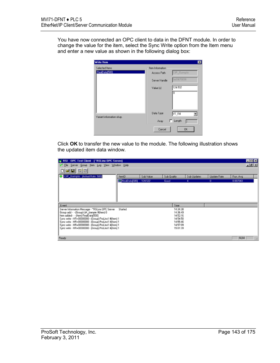 ProSoft Technology MVI71-DFNT User Manual | Page 143 / 175
