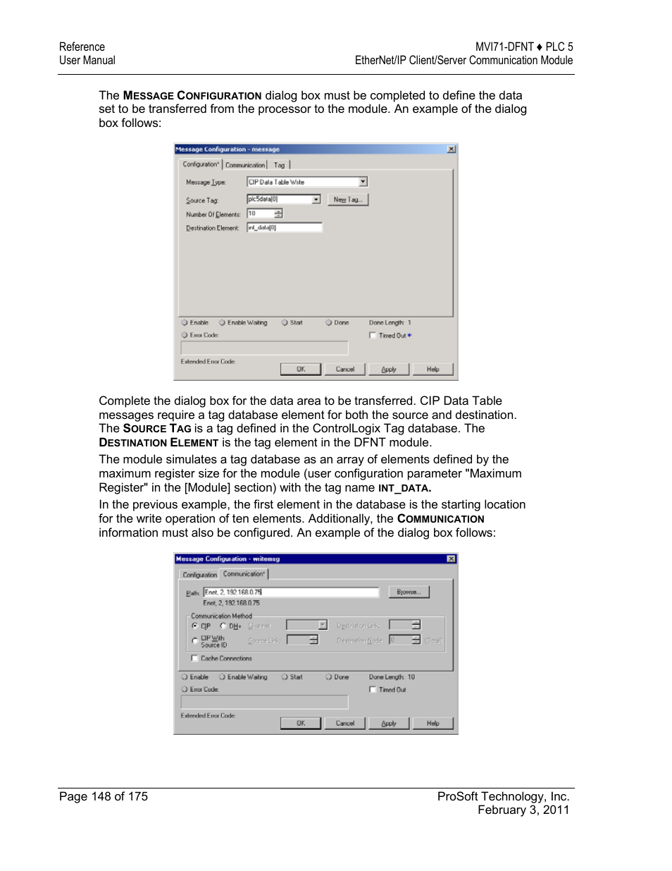 ProSoft Technology MVI71-DFNT User Manual | Page 148 / 175