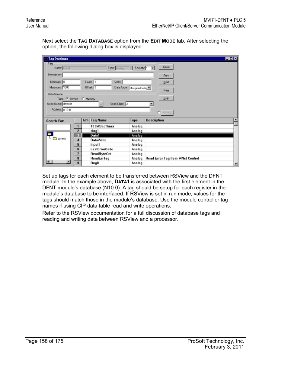 ProSoft Technology MVI71-DFNT User Manual | Page 158 / 175