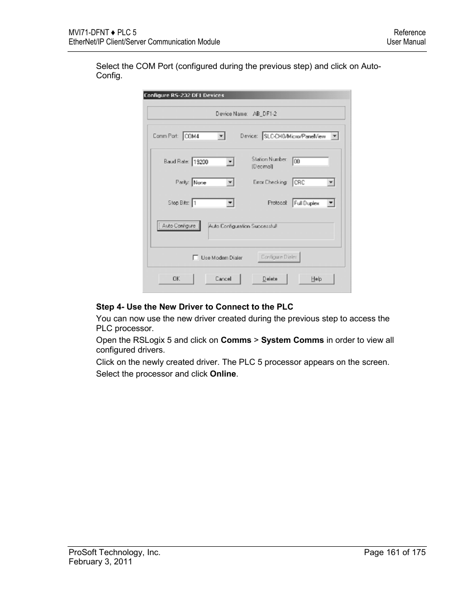 ProSoft Technology MVI71-DFNT User Manual | Page 161 / 175