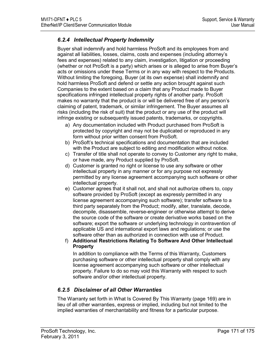 ProSoft Technology MVI71-DFNT User Manual | Page 171 / 175