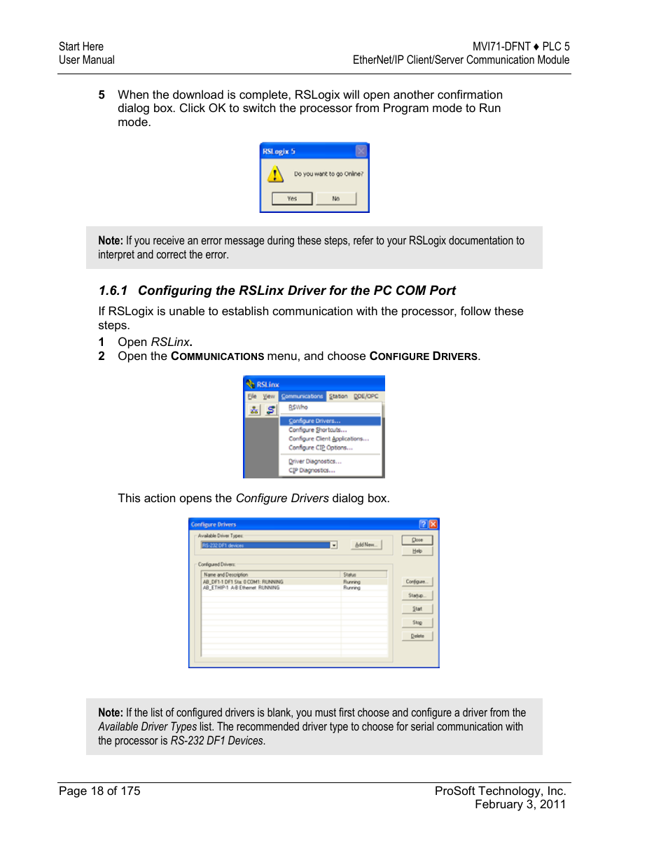 ProSoft Technology MVI71-DFNT User Manual | Page 18 / 175