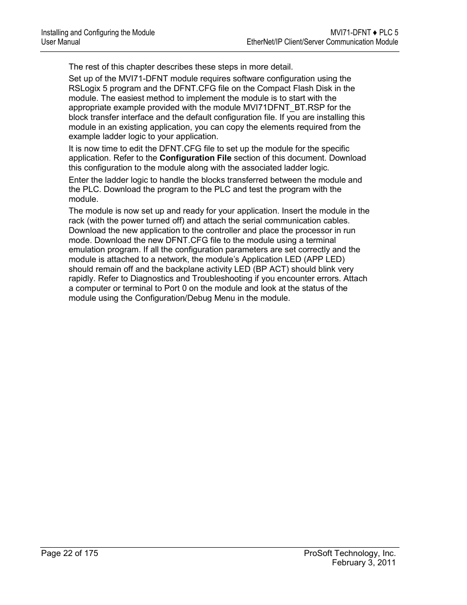 ProSoft Technology MVI71-DFNT User Manual | Page 22 / 175