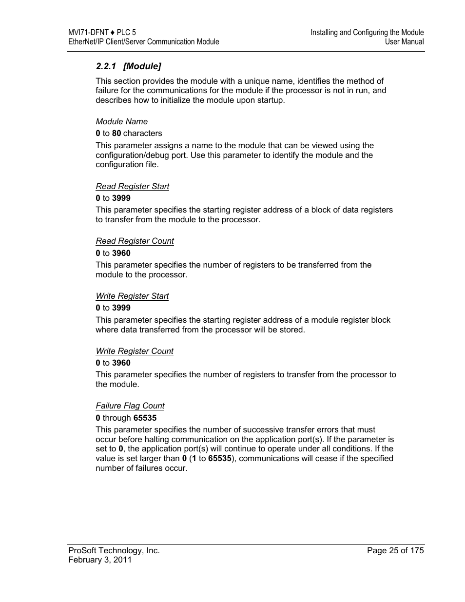 ProSoft Technology MVI71-DFNT User Manual | Page 25 / 175