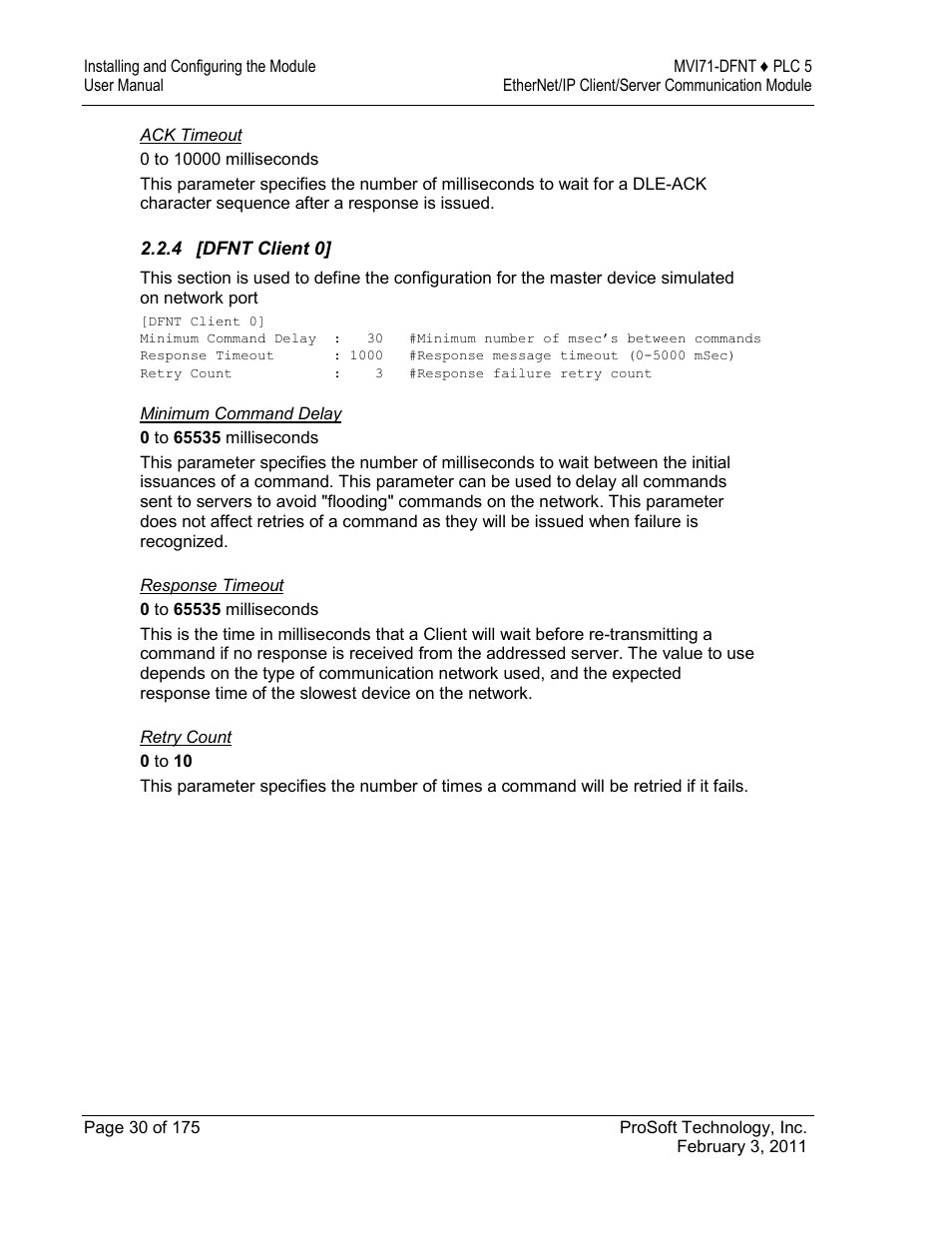 ProSoft Technology MVI71-DFNT User Manual | Page 30 / 175