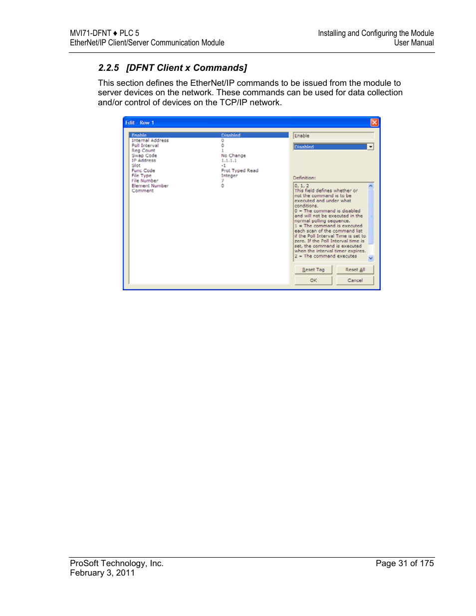 ProSoft Technology MVI71-DFNT User Manual | Page 31 / 175