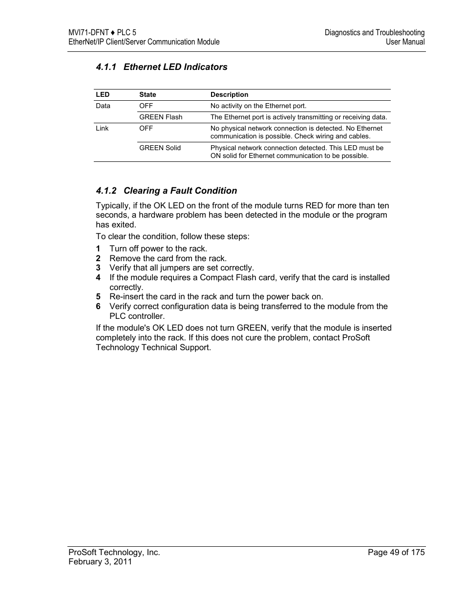 ProSoft Technology MVI71-DFNT User Manual | Page 49 / 175