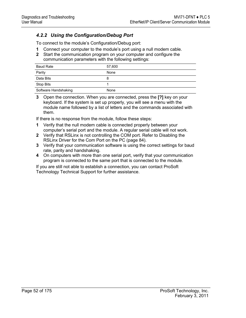 ProSoft Technology MVI71-DFNT User Manual | Page 52 / 175