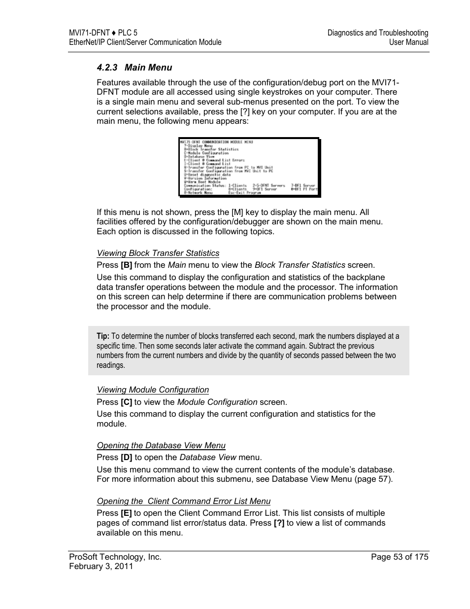 ProSoft Technology MVI71-DFNT User Manual | Page 53 / 175