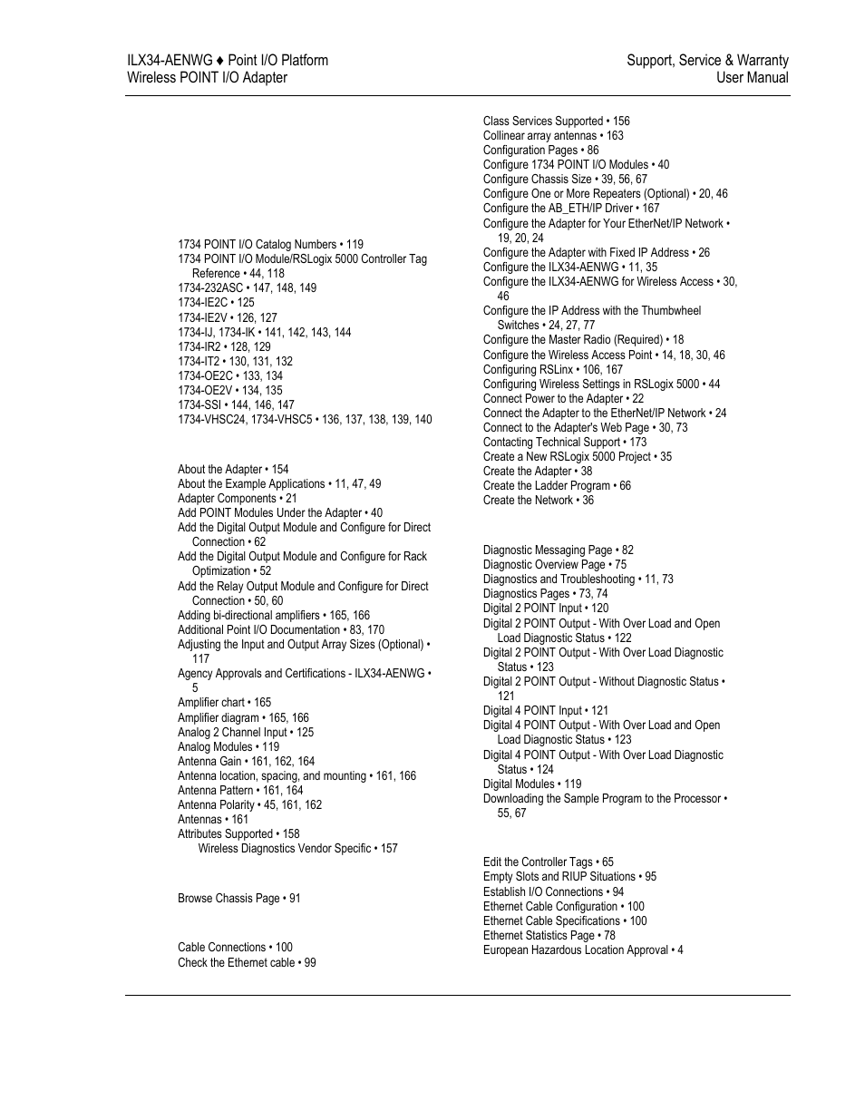 Index | ProSoft Technology ILX34-AENWG User Manual | Page 175 / 177