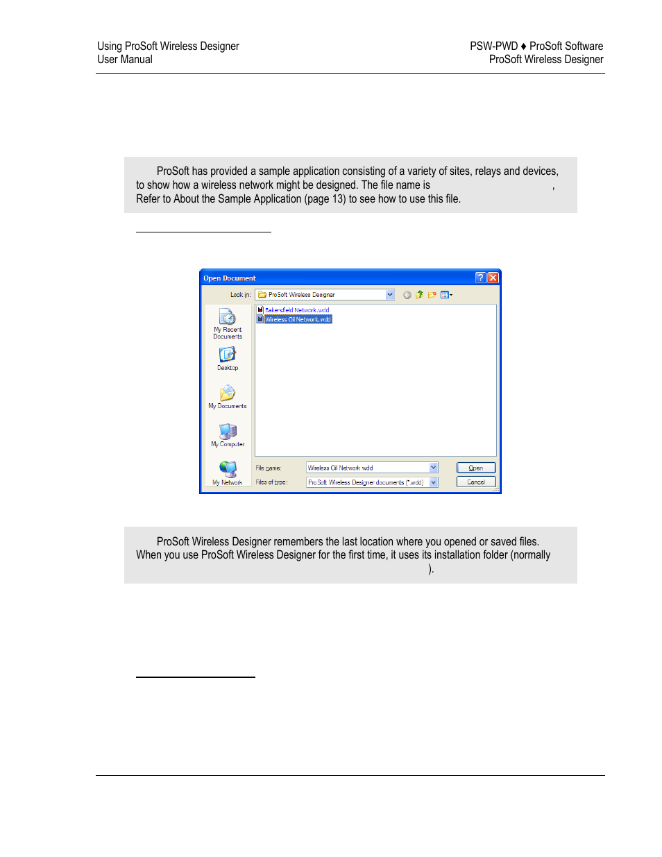 Modifying an existing network, To open an existing network, Saving a network | To save a network design | ProSoft Technology ILX34-AENWG User Manual | Page 25 / 91