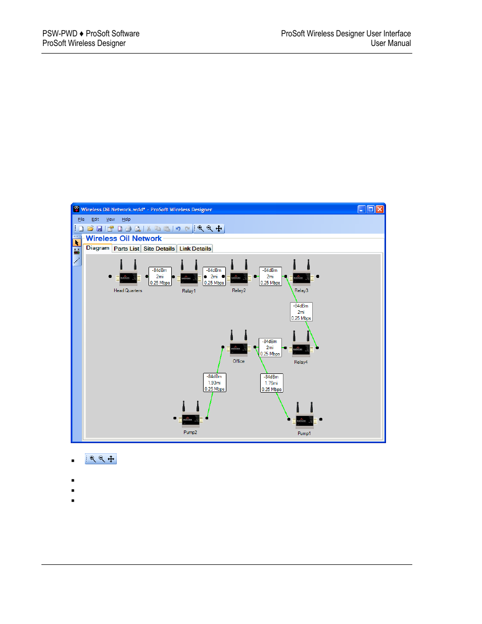 Network diagram view, 38) view. use this dialog box to, 38), parts list (pag | ProSoft Technology ILX34-AENWG User Manual | Page 38 / 91