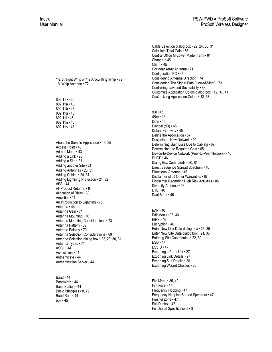 Index | ProSoft Technology ILX34-AENWG User Manual | Page 89 / 91