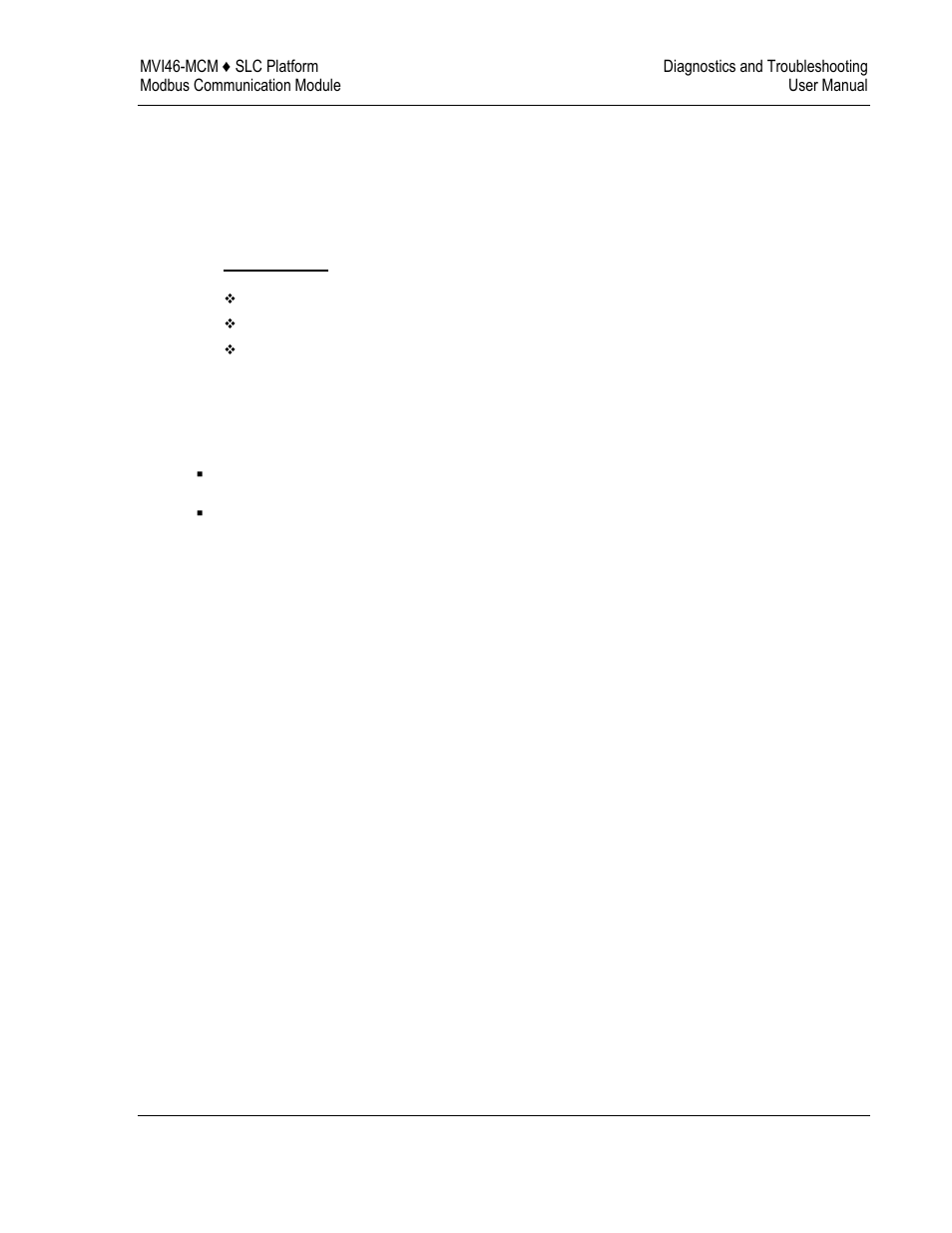 4 diagnostics and troubleshooting | ProSoft Technology MVI46-MCM User Manual | Page 33 / 108