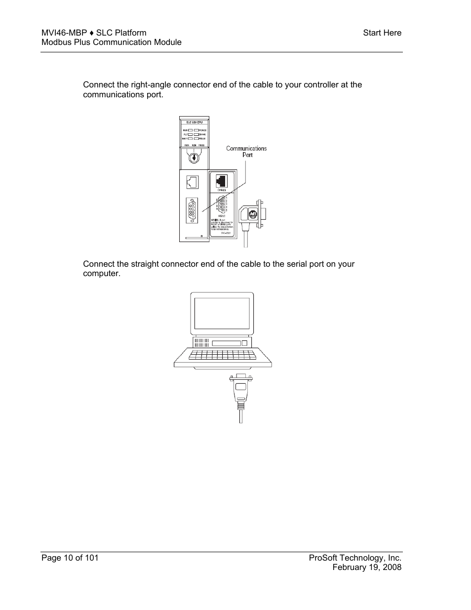 Connect your pc to the processor | ProSoft Technology MVI46-MBP User Manual | Page 10 / 101