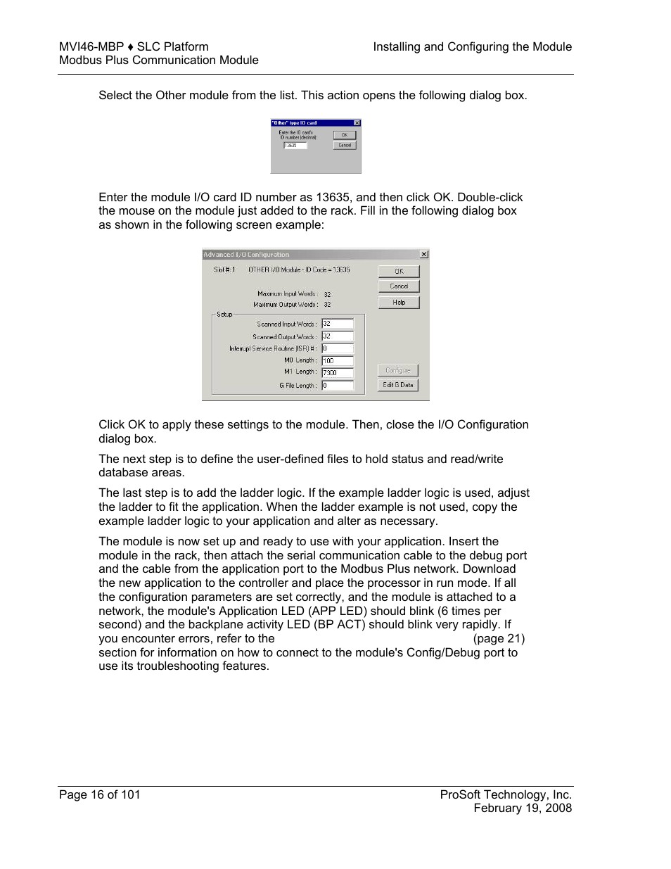 ProSoft Technology MVI46-MBP User Manual | Page 16 / 101