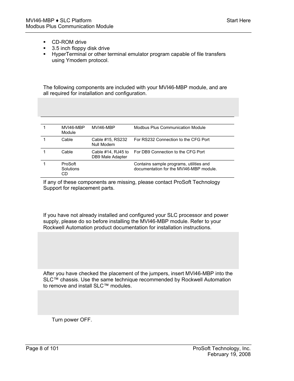 ProSoft Technology MVI46-MBP User Manual | Page 8 / 101