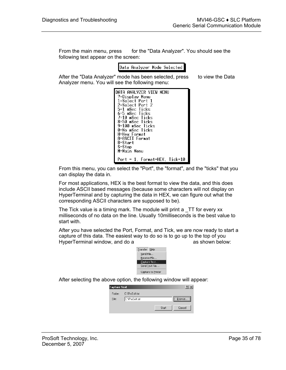 Data analyzer tips | ProSoft Technology MVI46-GSC User Manual | Page 35 / 78