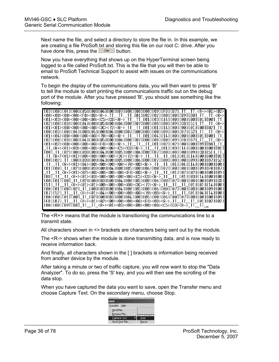 ProSoft Technology MVI46-GSC User Manual | Page 36 / 78