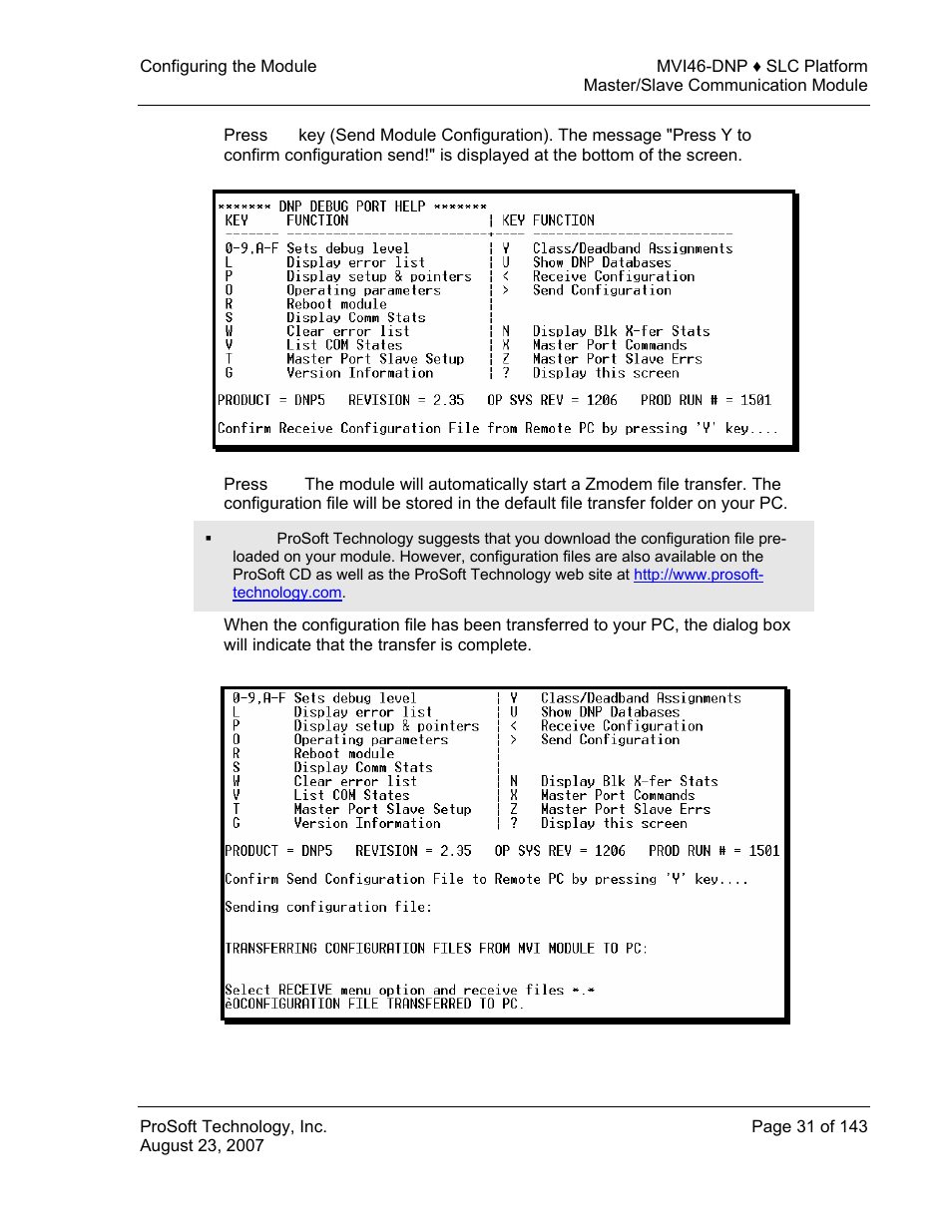 ProSoft Technology MVI46-DNP User Manual | Page 31 / 143
