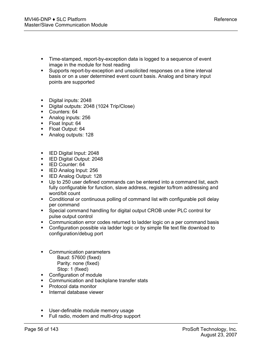 ProSoft Technology MVI46-DNP User Manual | Page 56 / 143