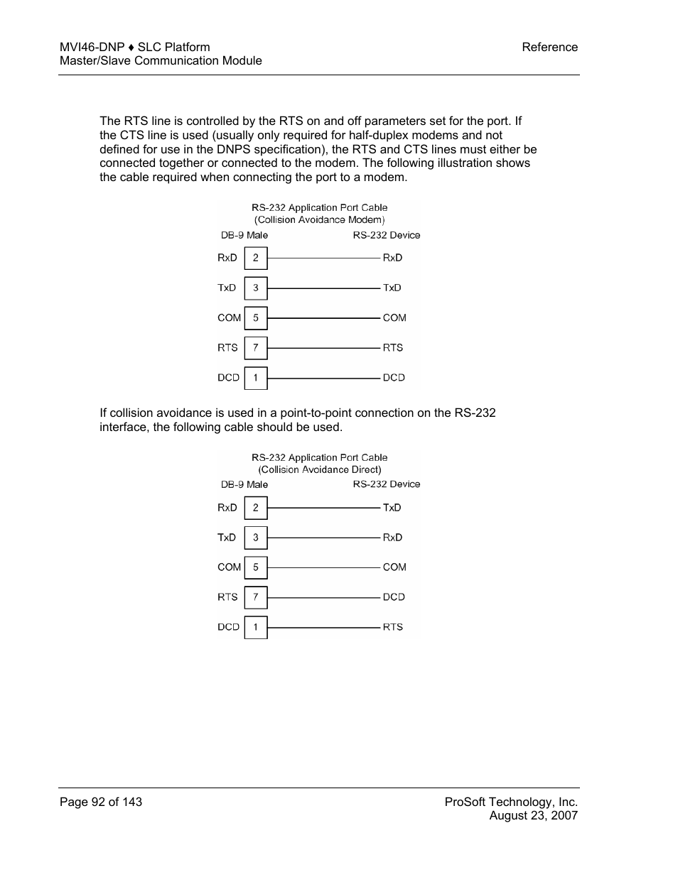 Collision avoidance (dnp modules only), Collision, Avoidance (dnp modules only) | ProSoft Technology MVI46-DNP User Manual | Page 92 / 143