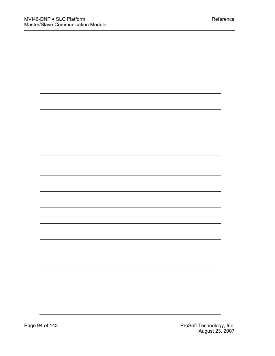 ProSoft Technology MVI46-DNP User Manual | Page 94 / 143