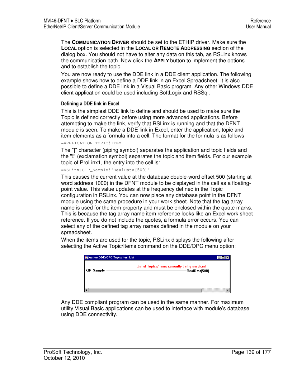 ProSoft Technology MVI46-DFNT User Manual | Page 139 / 177