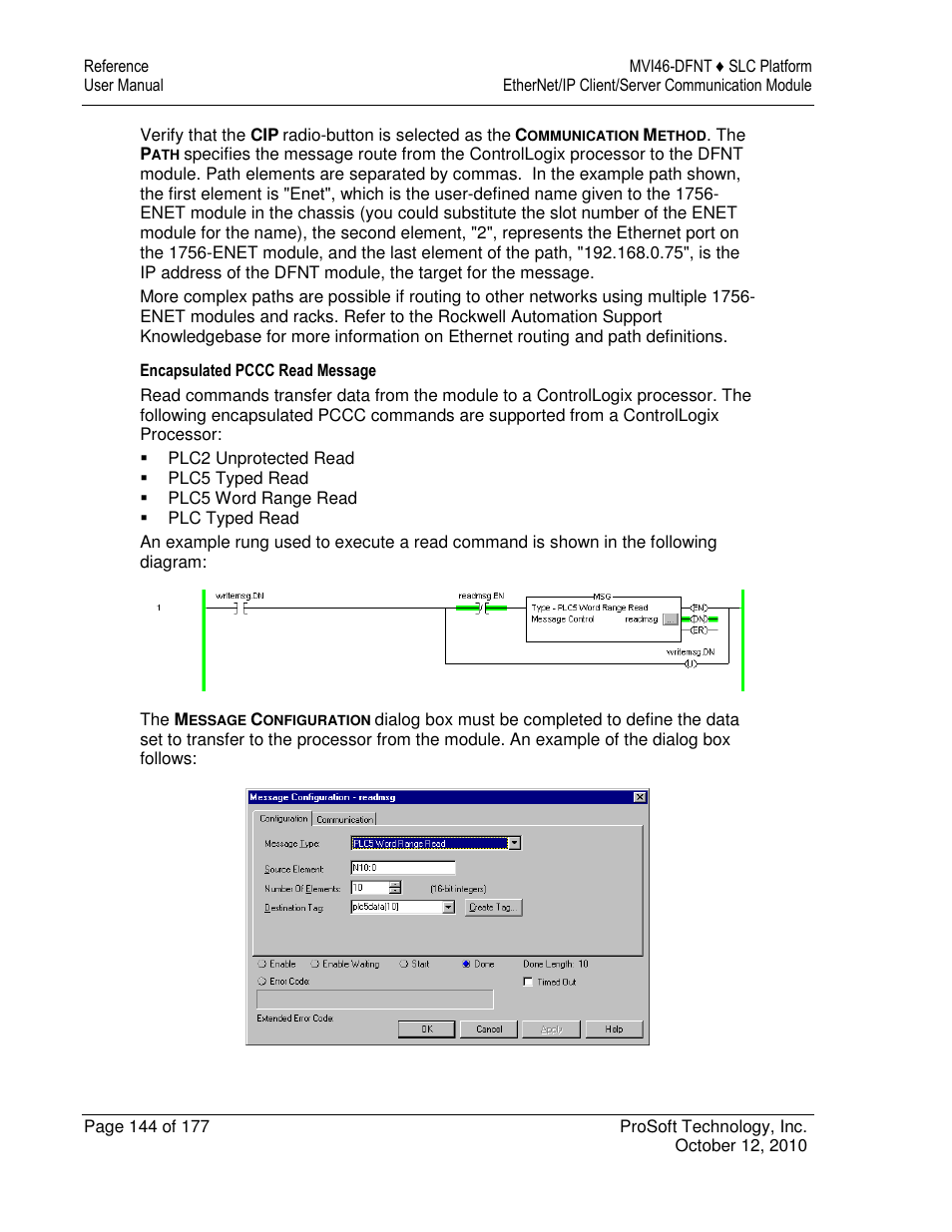 ProSoft Technology MVI46-DFNT User Manual | Page 144 / 177