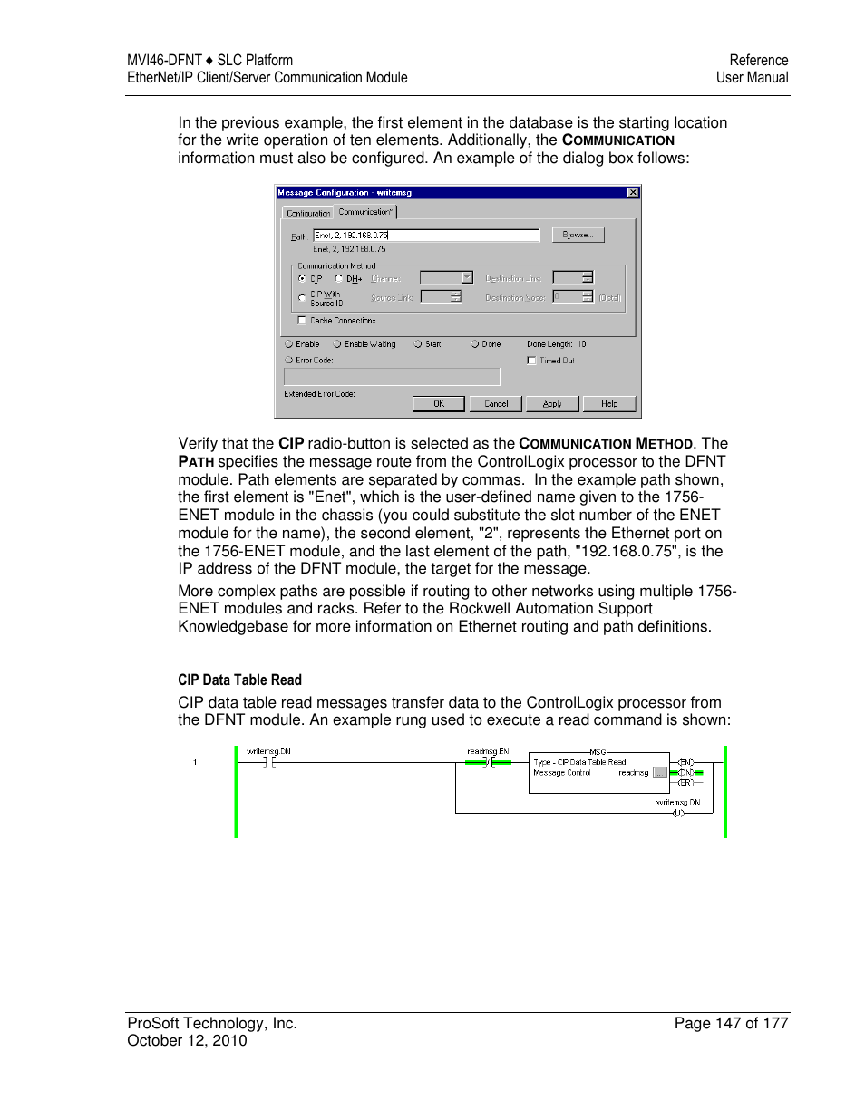 ProSoft Technology MVI46-DFNT User Manual | Page 147 / 177