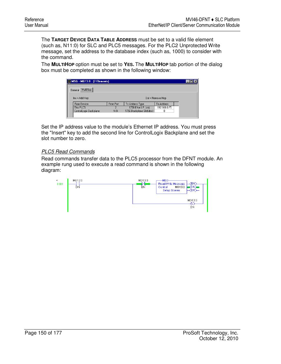 ProSoft Technology MVI46-DFNT User Manual | Page 150 / 177
