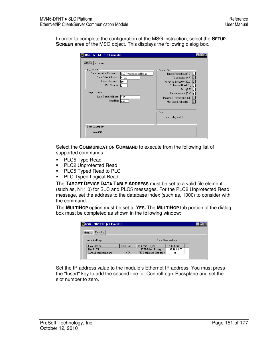 ProSoft Technology MVI46-DFNT User Manual | Page 151 / 177