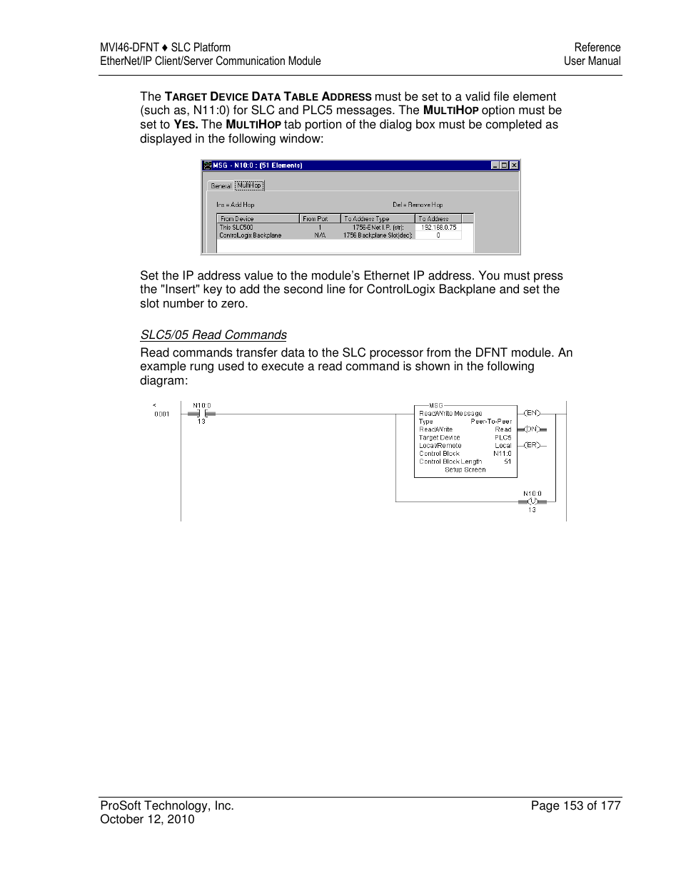 ProSoft Technology MVI46-DFNT User Manual | Page 153 / 177