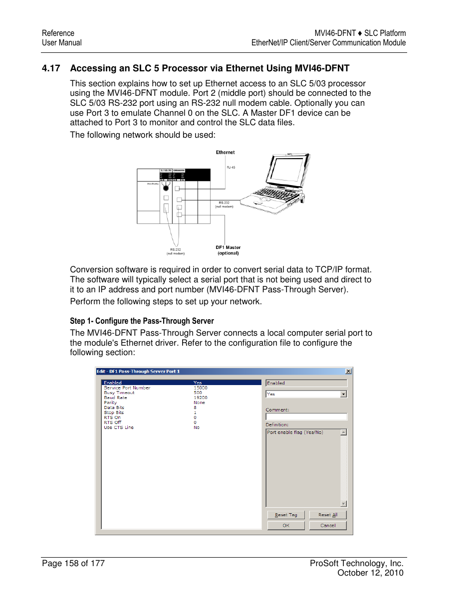 ProSoft Technology MVI46-DFNT User Manual | Page 158 / 177