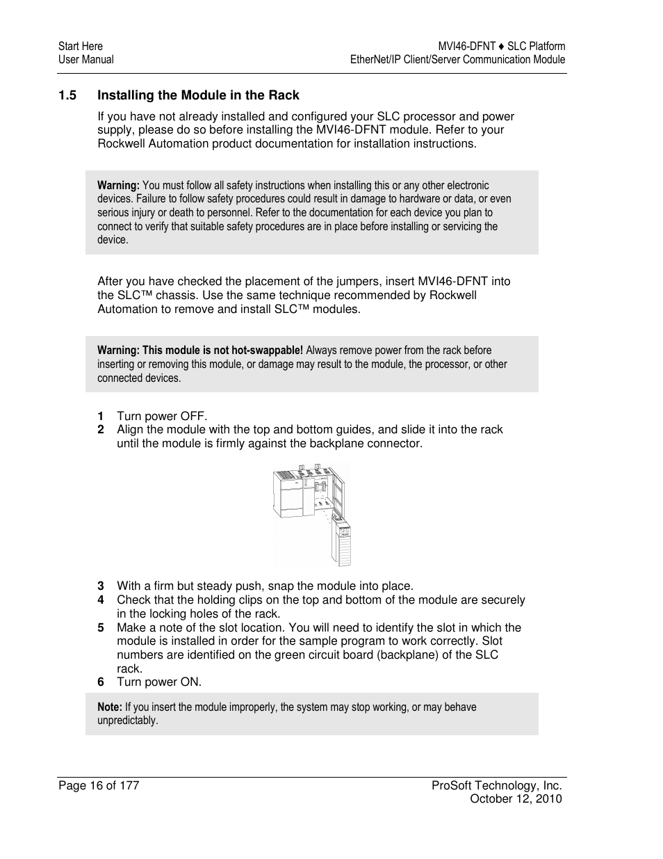 ProSoft Technology MVI46-DFNT User Manual | Page 16 / 177