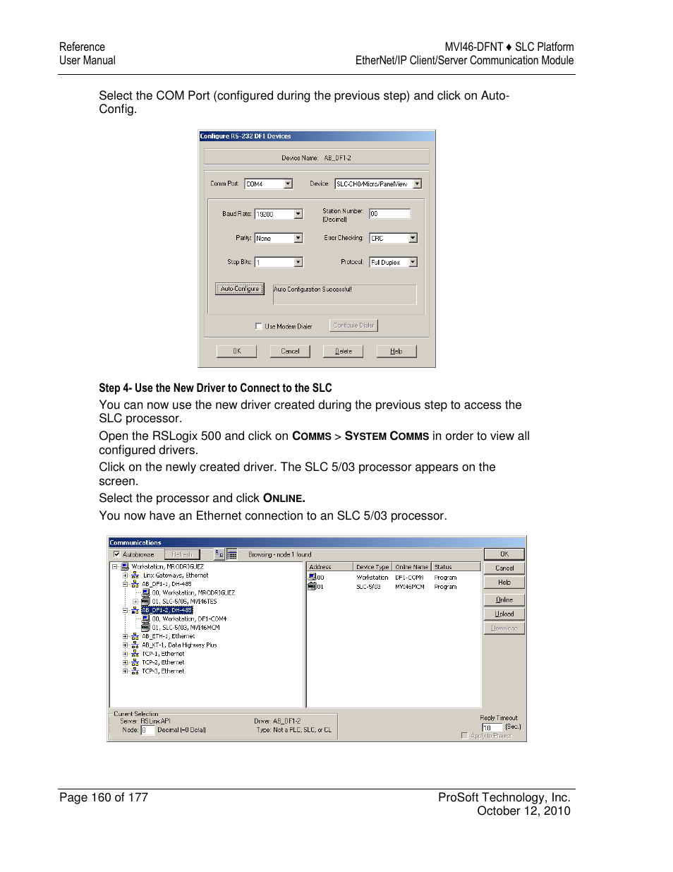 ProSoft Technology MVI46-DFNT User Manual | Page 160 / 177