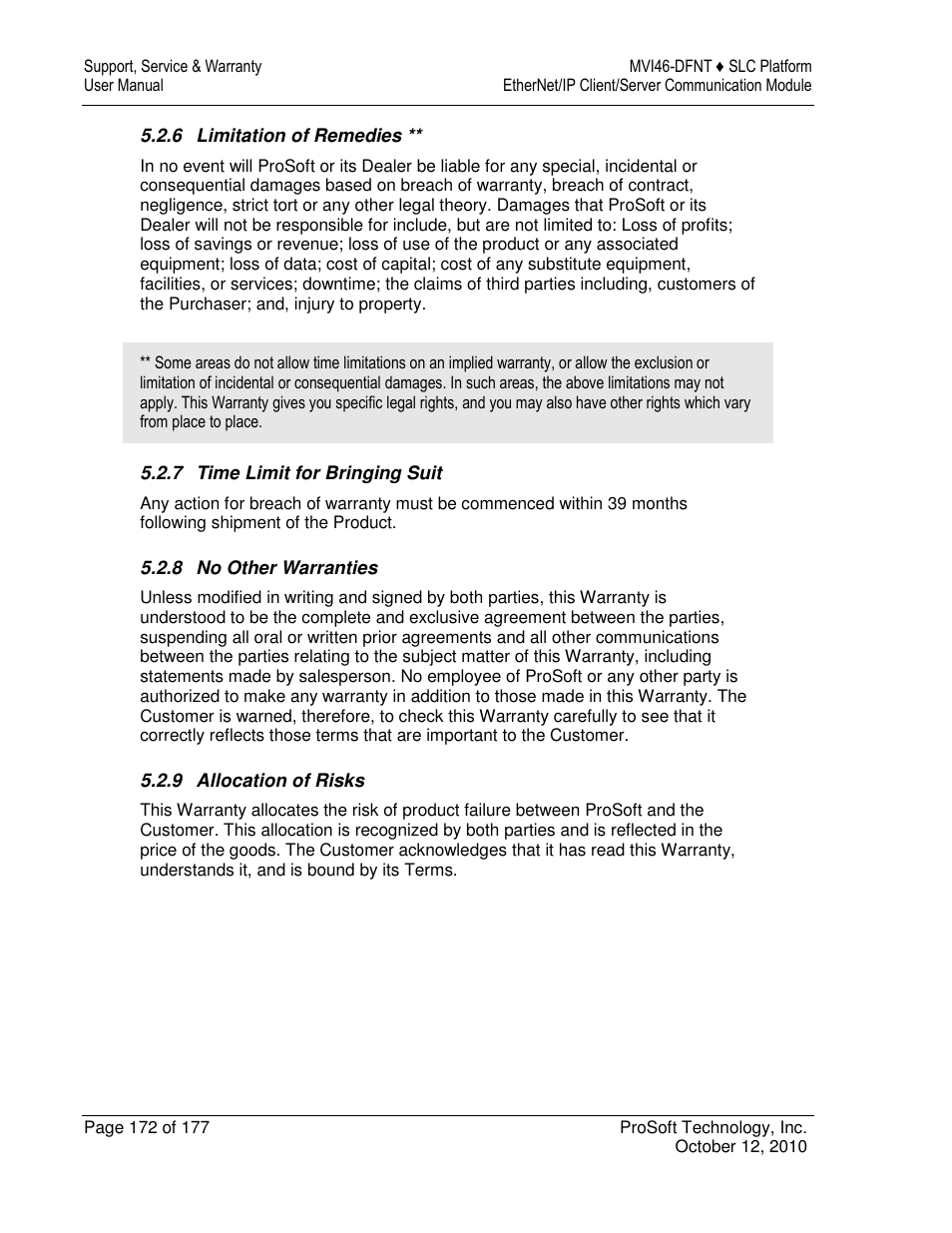 ProSoft Technology MVI46-DFNT User Manual | Page 172 / 177