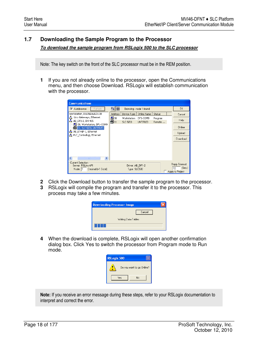 ProSoft Technology MVI46-DFNT User Manual | Page 18 / 177