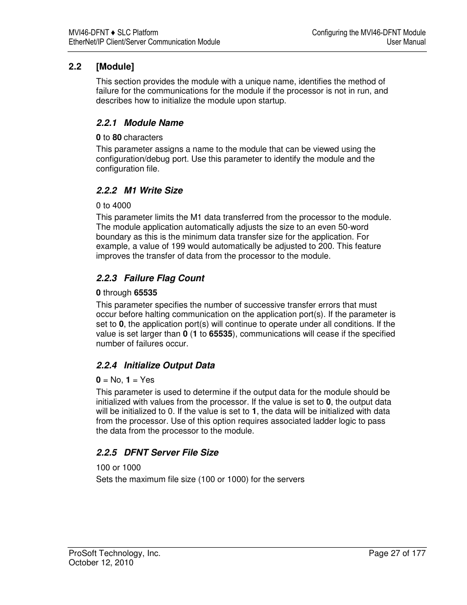 ProSoft Technology MVI46-DFNT User Manual | Page 27 / 177