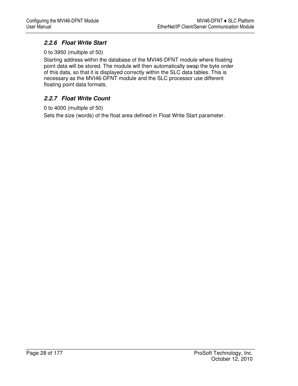 ProSoft Technology MVI46-DFNT User Manual | Page 28 / 177