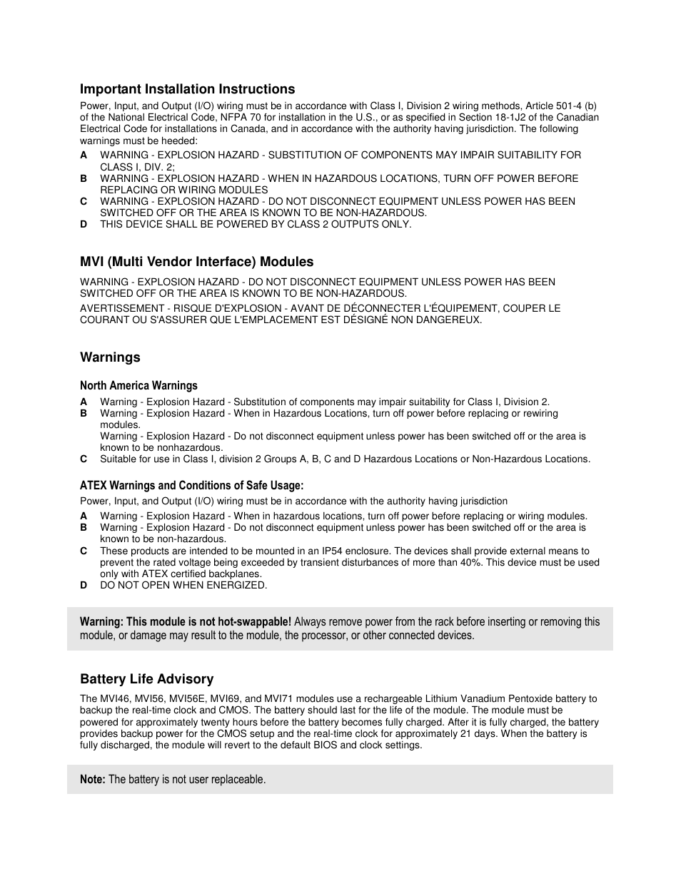 ProSoft Technology MVI46-DFNT User Manual | Page 3 / 177