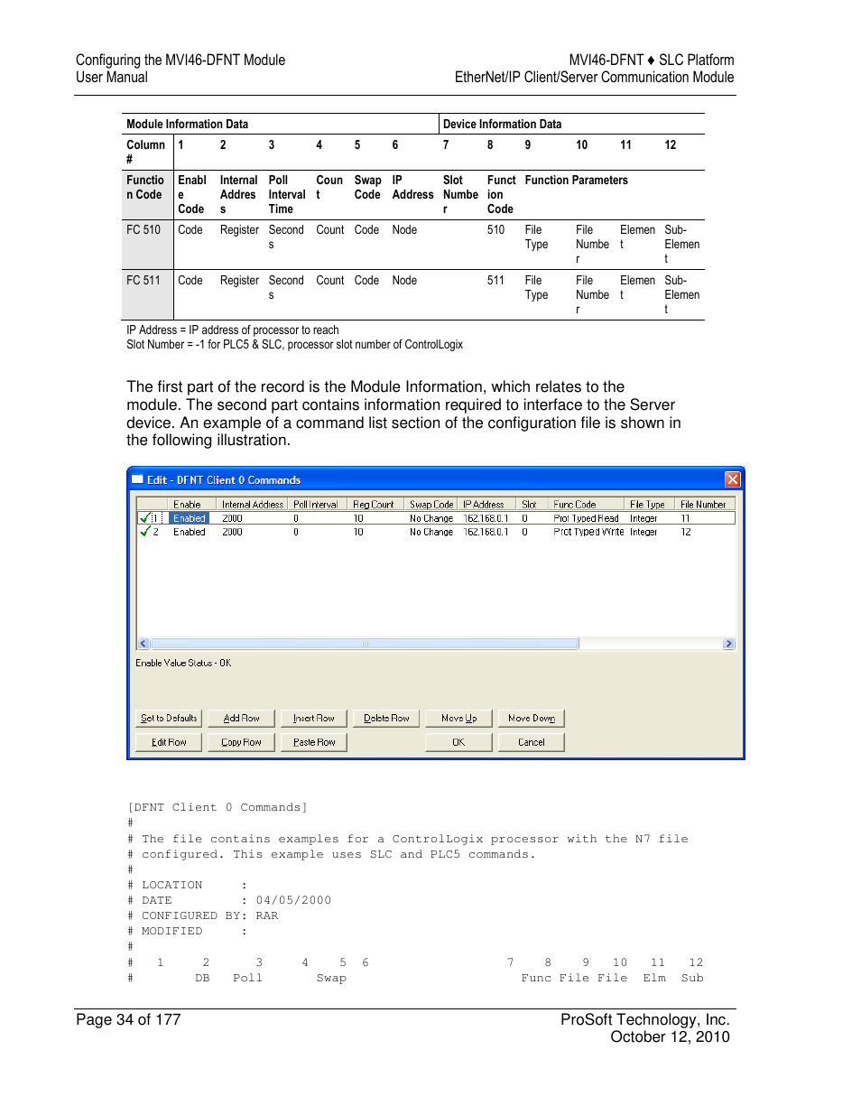 ProSoft Technology MVI46-DFNT User Manual | Page 34 / 177