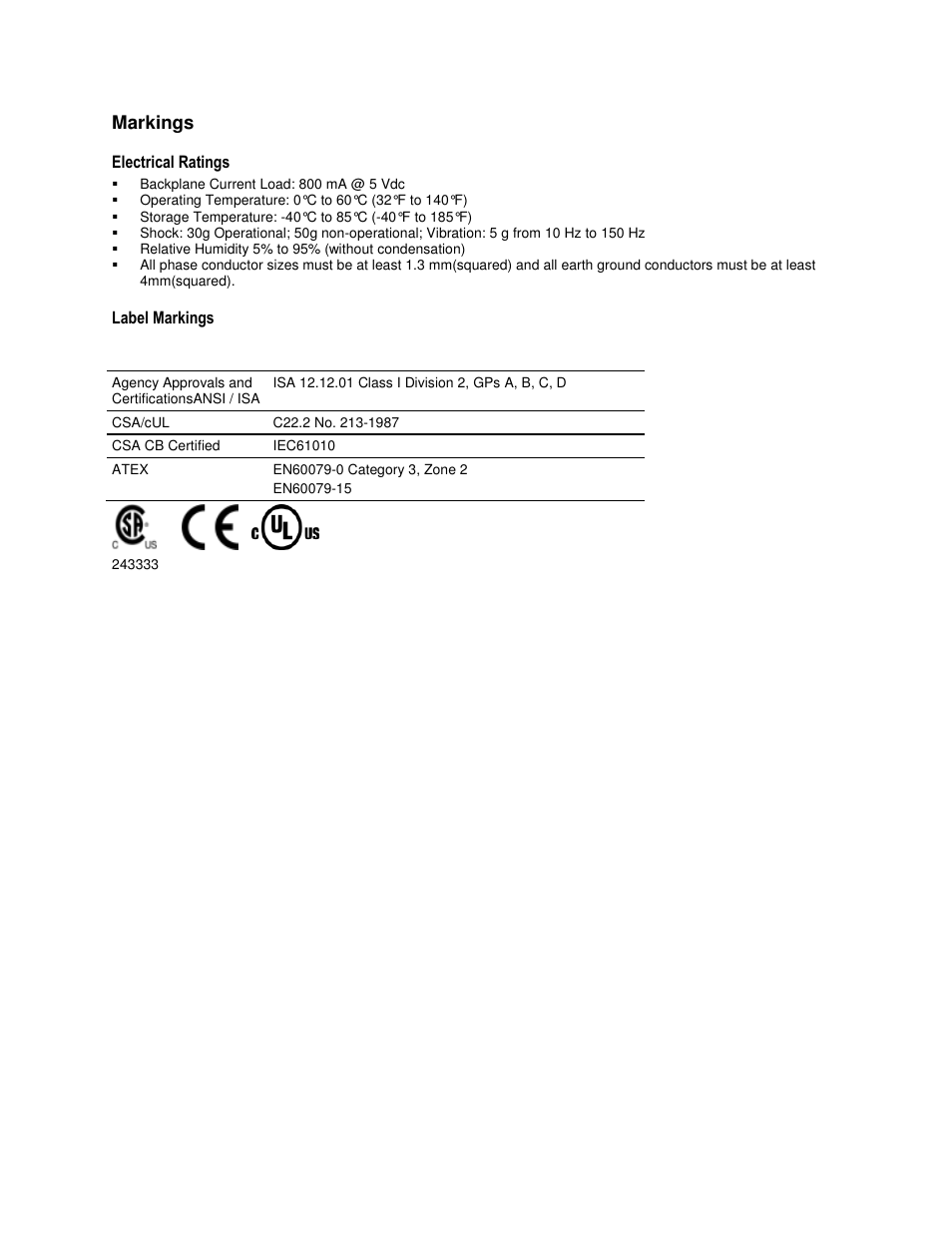 Markings | ProSoft Technology MVI46-DFNT User Manual | Page 4 / 177