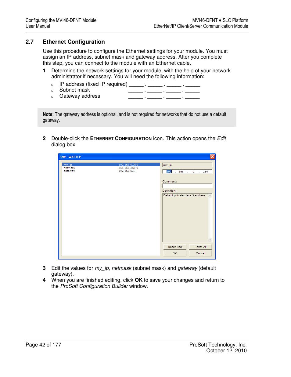 ProSoft Technology MVI46-DFNT User Manual | Page 42 / 177