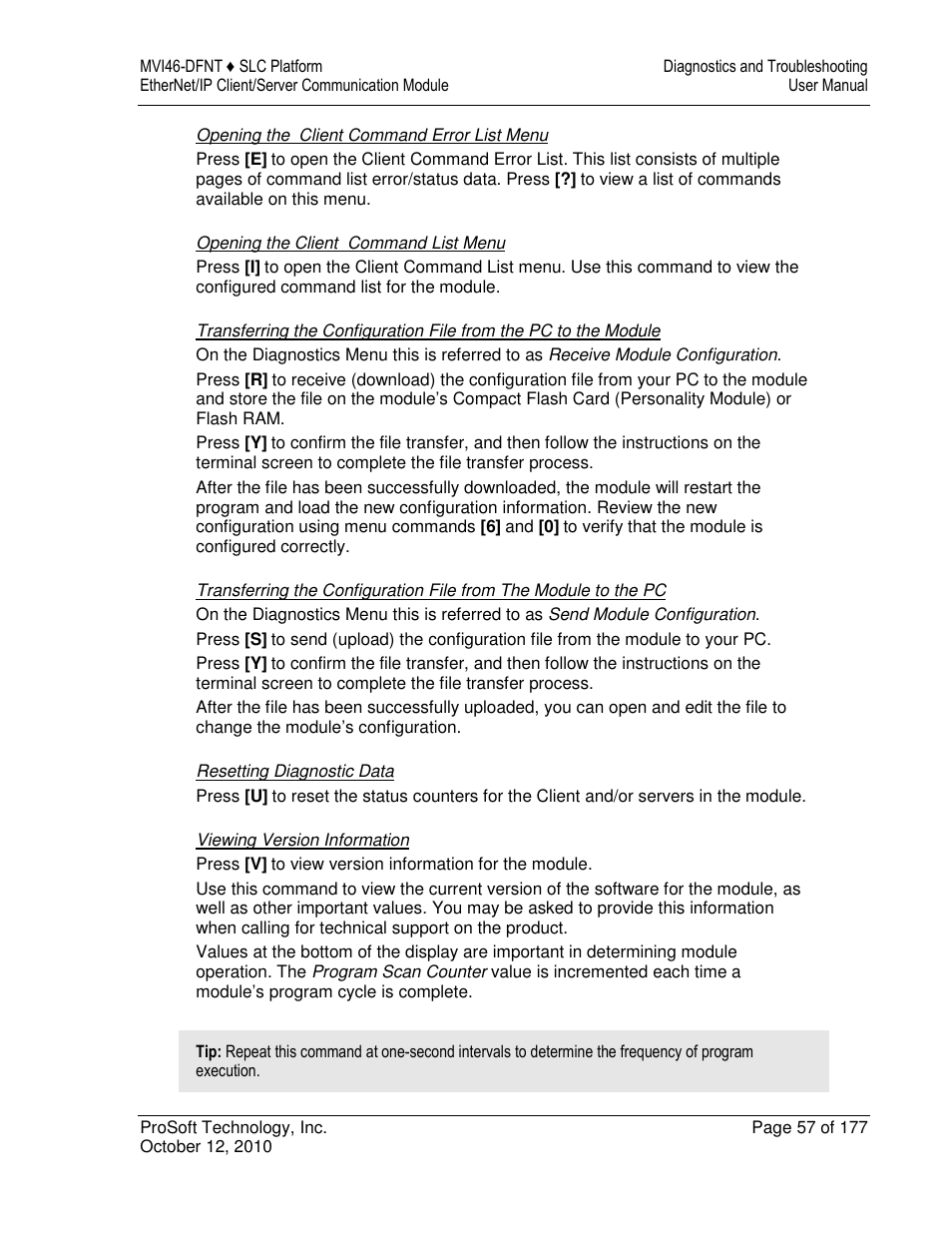 ProSoft Technology MVI46-DFNT User Manual | Page 57 / 177