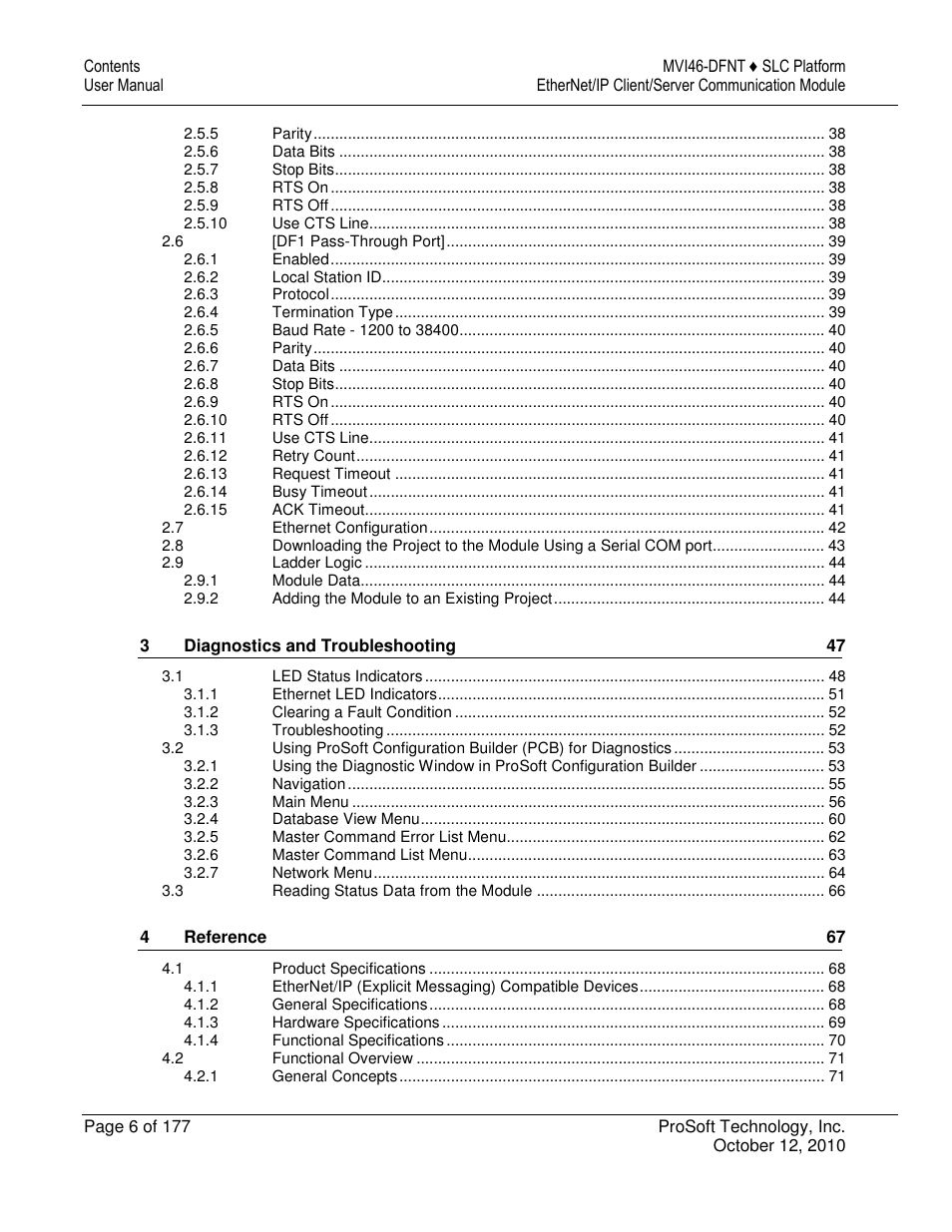 ProSoft Technology MVI46-DFNT User Manual | Page 6 / 177